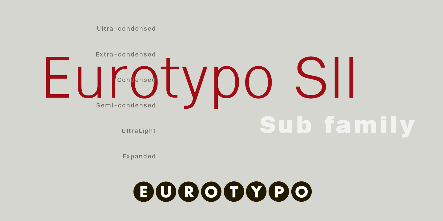 Шрифт Eurotypo SII